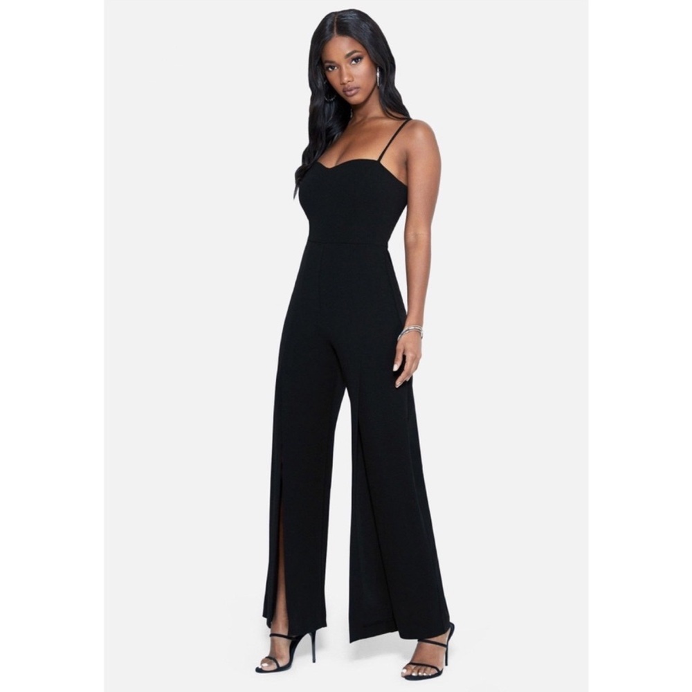 Bebe Scuba open leg jumpsuit Large